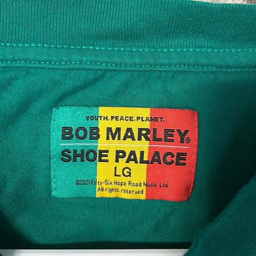 Bob Marley Shirt Green SP Shoe Palace Men’s Large Music Casual Band - Picture 7 of 7